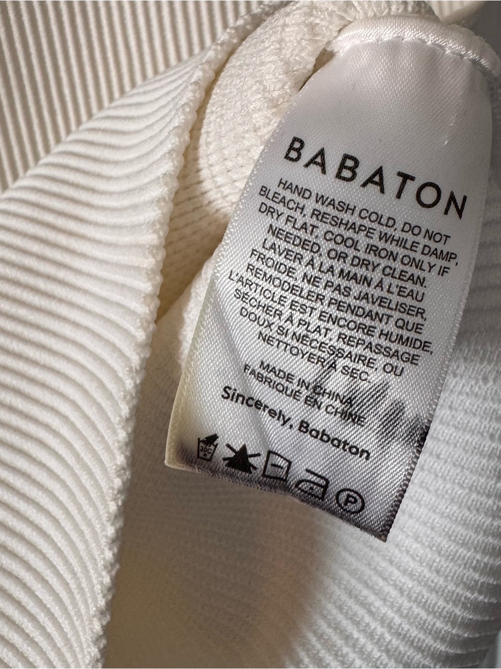Babaton Cream Ribbed Cropped Tank Top - Picture 4 of 9